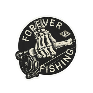 Lakes Rivers Streams Forever Fishing Decal in One Color